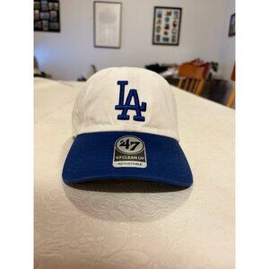47 Los Angeles Dodgers baseball hat adjustable NWT mlb cap white and blue